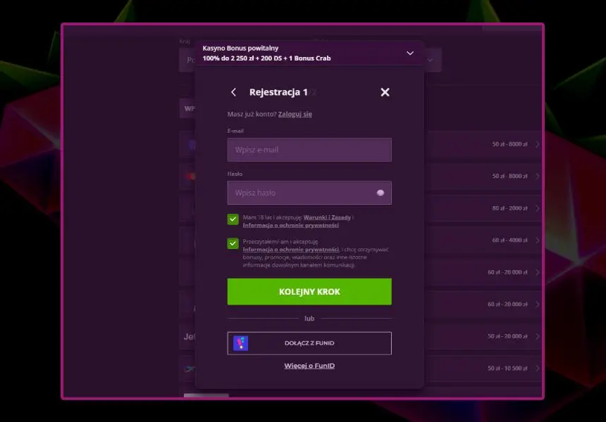 Rejestracja w Malina kasyno Rejestracja w Malina kasyno.